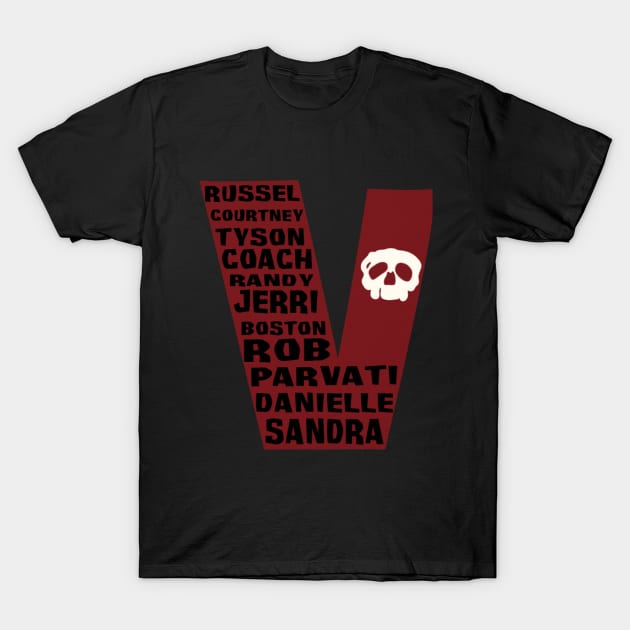 Survivor TV- Heroes Vs Villains - Team Villian T-Shirt by Breksta